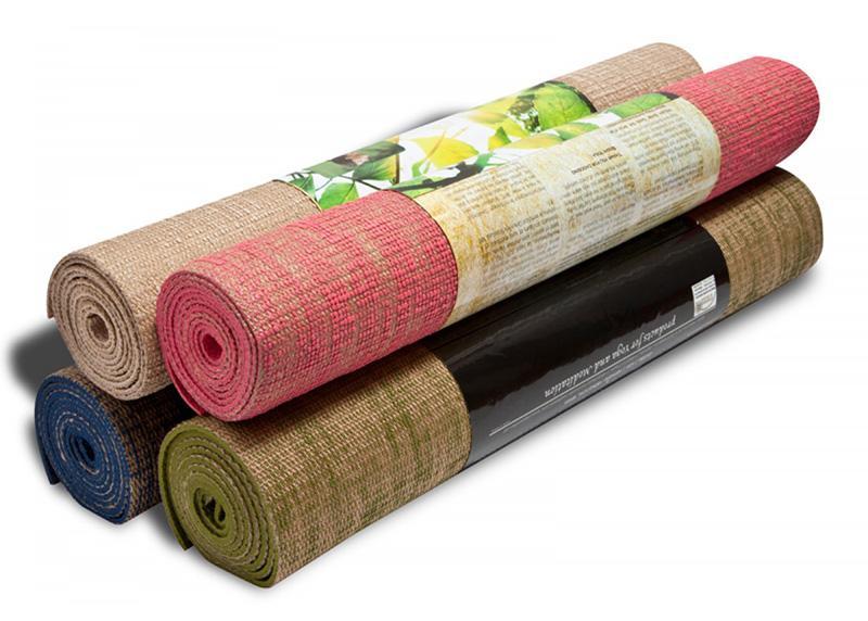 Коврик для йоги Bodhi Jute Pro Розовый
