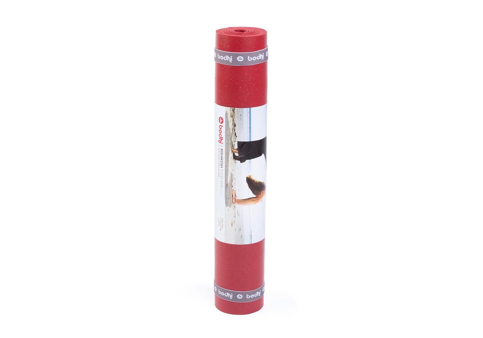 Коврик для йоги Bodhi Rishikesh Premium (Ришикеш) 60х183 см Бордовый