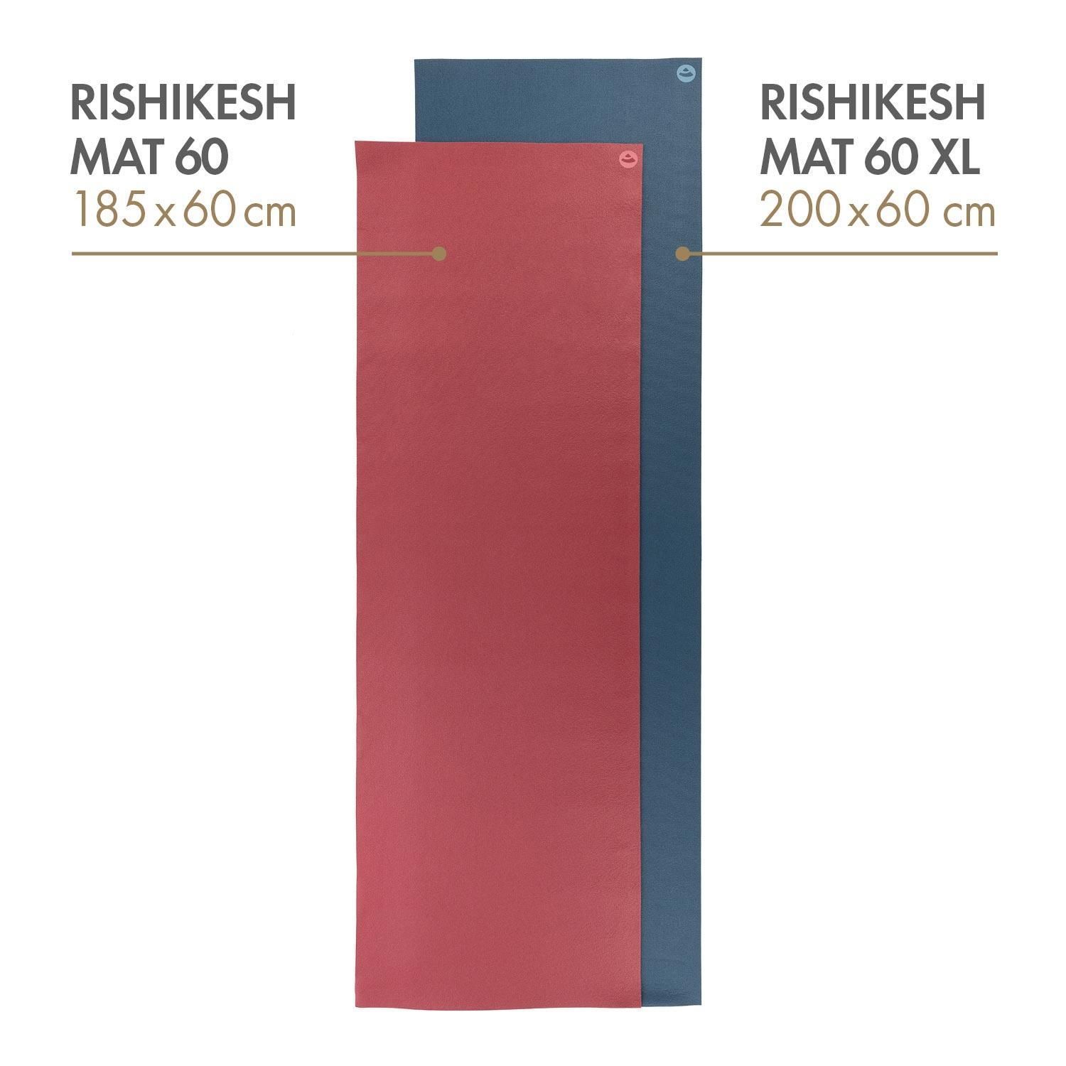 Коврик для йоги Bodhi Rishikesh Premium (Ришикеш) 60х183 см Серый