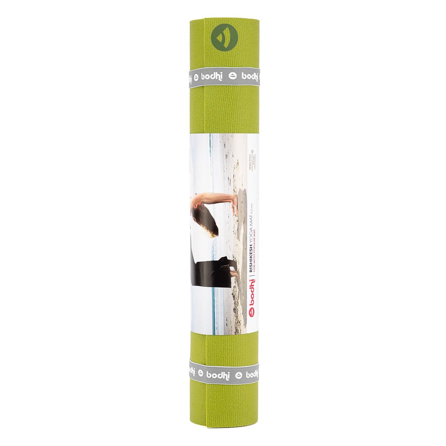 Коврик для йоги Bodhi Rishikesh Premium (Ришикеш) 60х200 см Оливковый