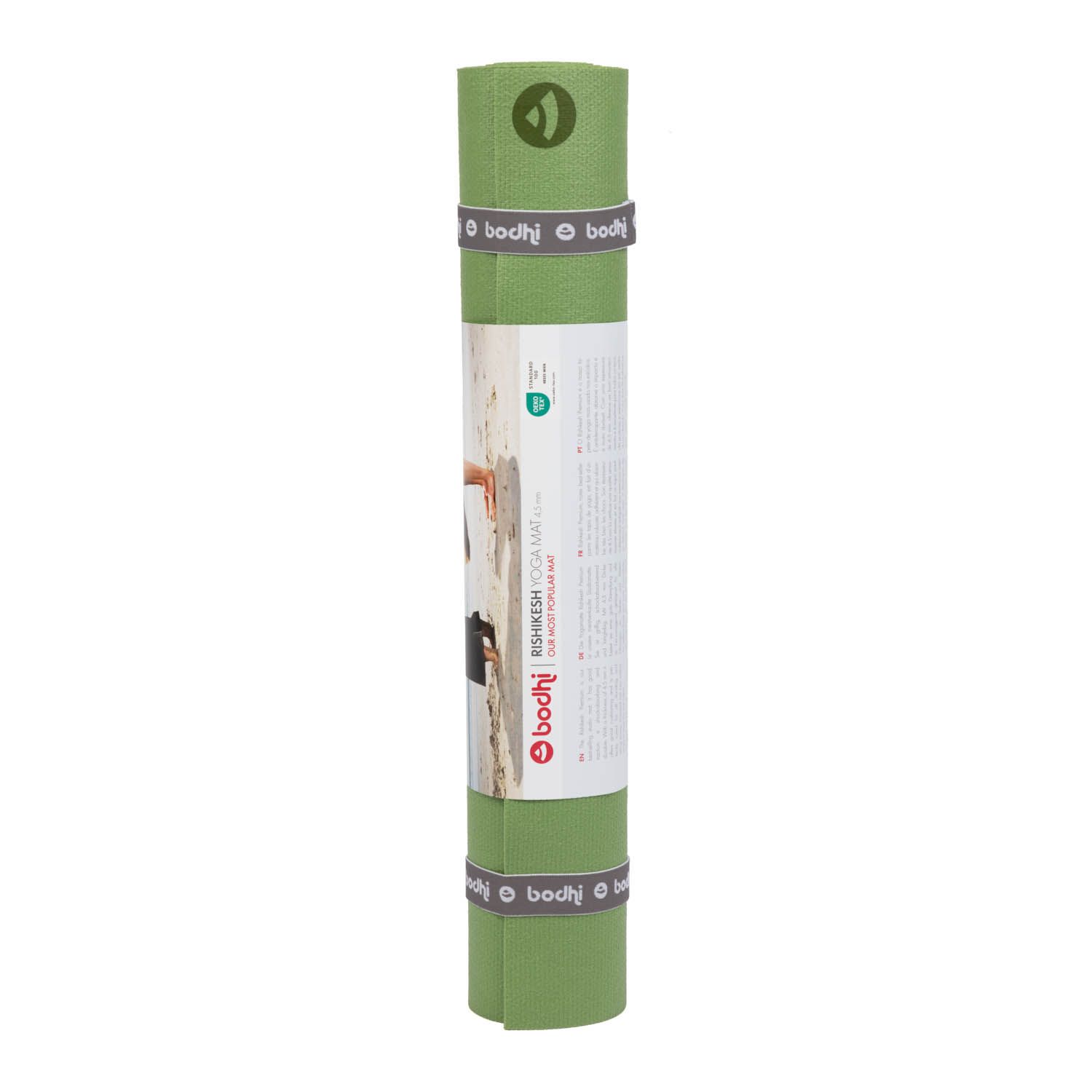 Коврик для йоги Bodhi Rishikesh Premium (Ришикеш) 60х183 см Яблочно-Зеленый