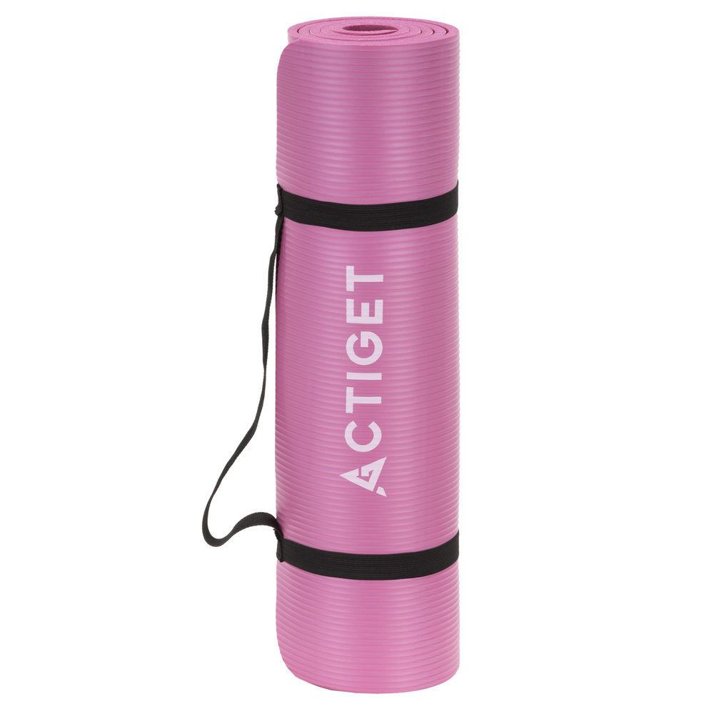 Коврик спортивный Actiget NBR 183 x 61 x 1 cм для йоги и фитнеса ACT0018 Pink