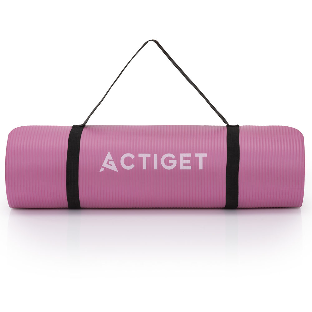 Коврик спортивный Actiget NBR 183 x 61 x 1 cм для йоги и фитнеса ACT0018 Pink