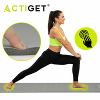 Коврик спортивный Actiget NBR 183 x 61 x 1 cм для йоги и фитнеса ACT0019 Grey