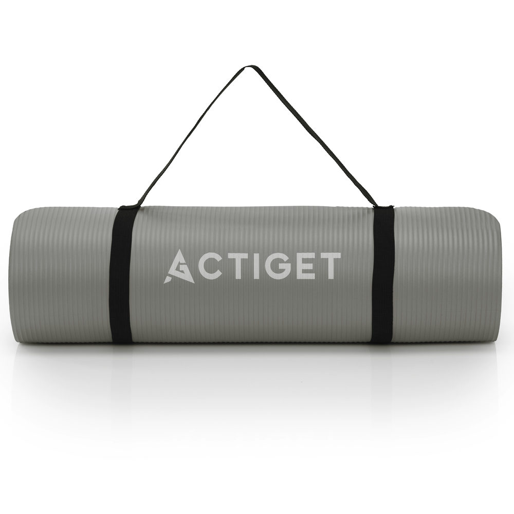 Коврик спортивный Actiget NBR 183 x 61 x 1 cм для йоги и фитнеса ACT0019 Grey