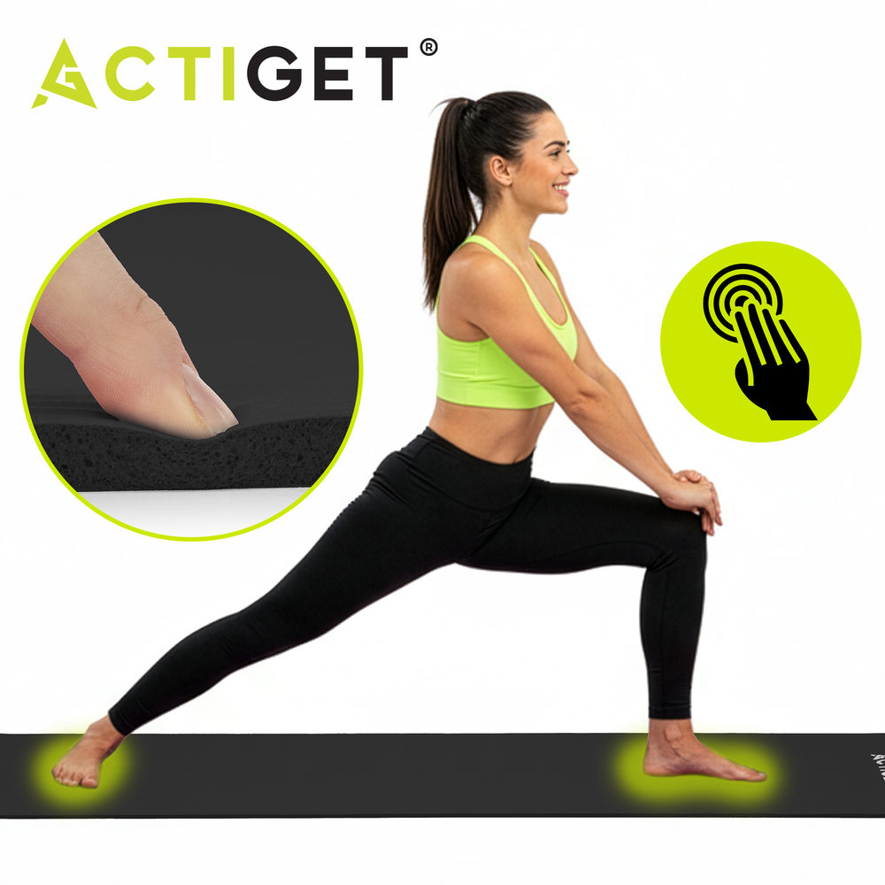 Коврик спортивный Actiget NBR 183 x 61 x 1 cм для йоги и фитнеса ACT0020 Black