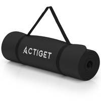 Коврик спортивный Actiget NBR 183 x 61 x 1.5 см для йоги и фитнеса ACT0016 Black