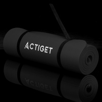 Коврик спортивный Actiget NBR 183 x 61 x 1.5 см для йоги и фитнеса ACT0016 Black